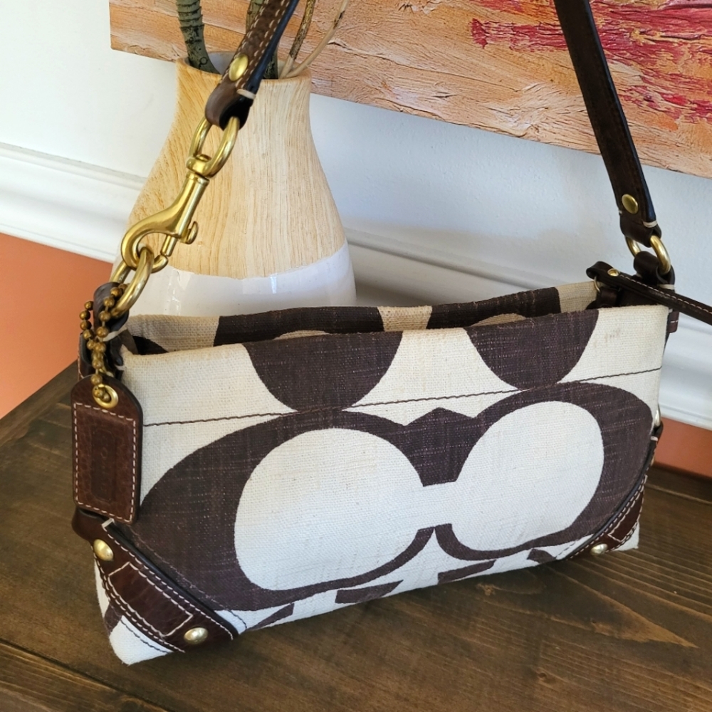 Coach Signature Summer Bagette Style Satchel